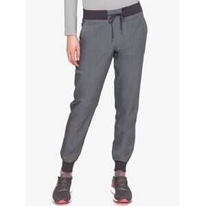 Med Couture Touch Gray Jogger Scrub Pants XS Stretch Pockets Medical Uniform